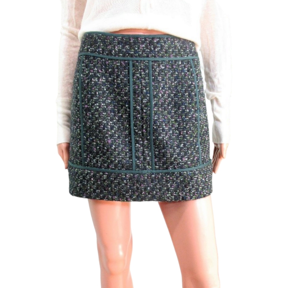J. Crew Tweed Mini Skirt Wool Blend